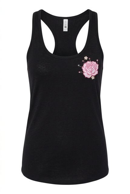 KimiCoco Designs TTHUG black activewear tank, front