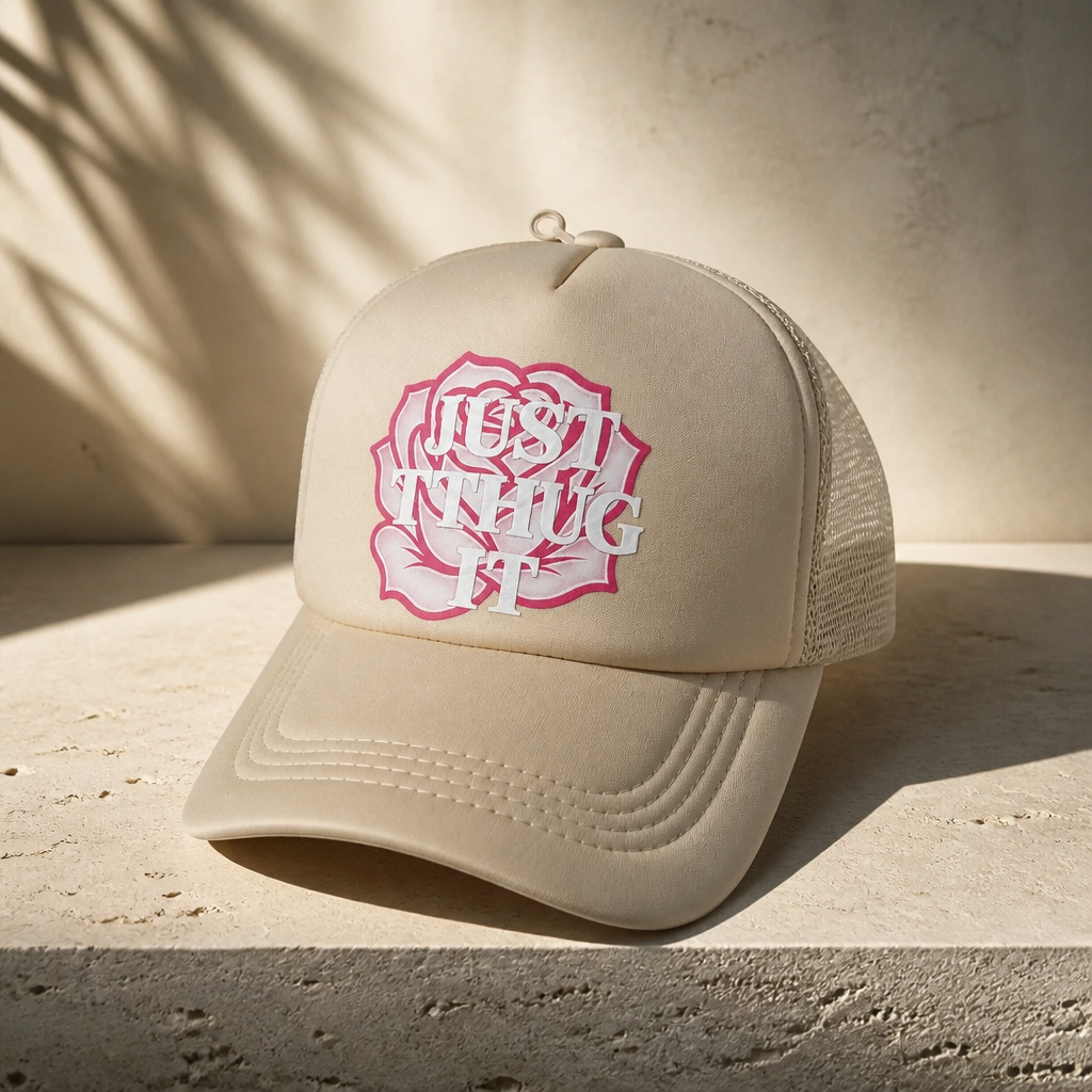 KimiCoco Designs tan snapback cap