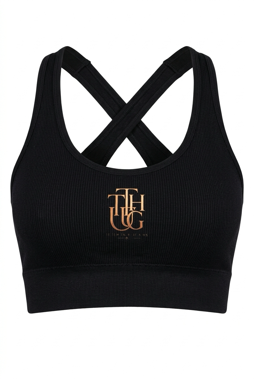 KimiCoco Designs Criss-Cross Back Ribbed Bra Top – TTHUG™ Activewear