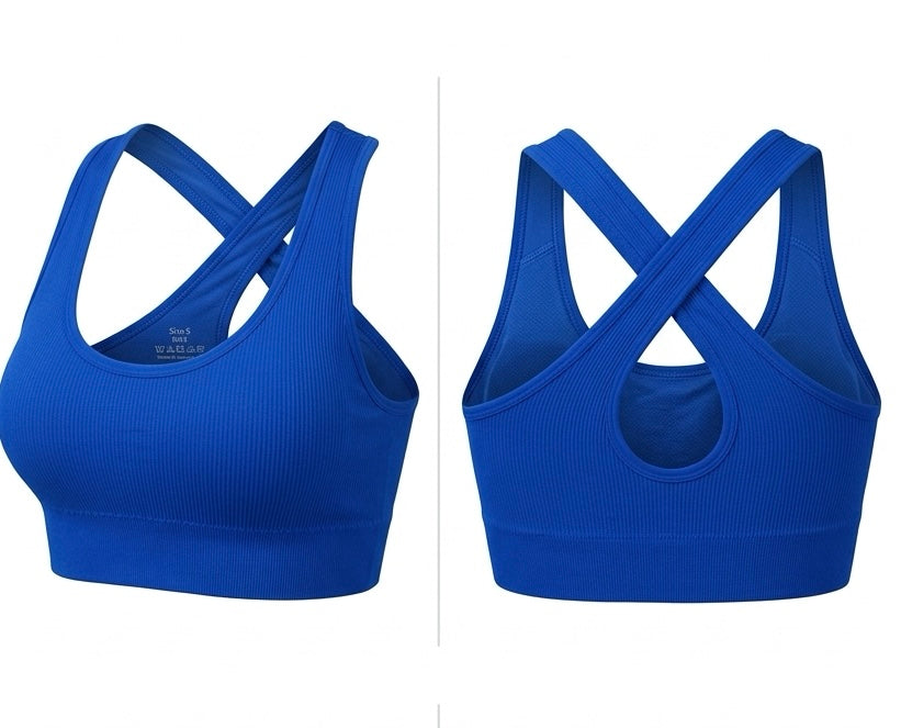 KimiCoco Designs Criss-Cross Back Ribbed Bra Top – TTHUG™ Activewear