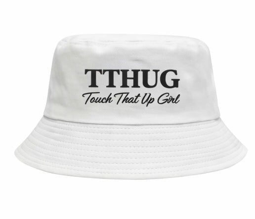 KimiCoco Designs white streetwear bucket hat