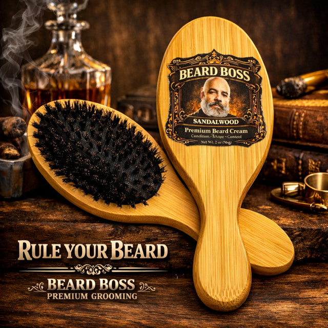 Tame That Thang Beard Boss boar hair beard brush