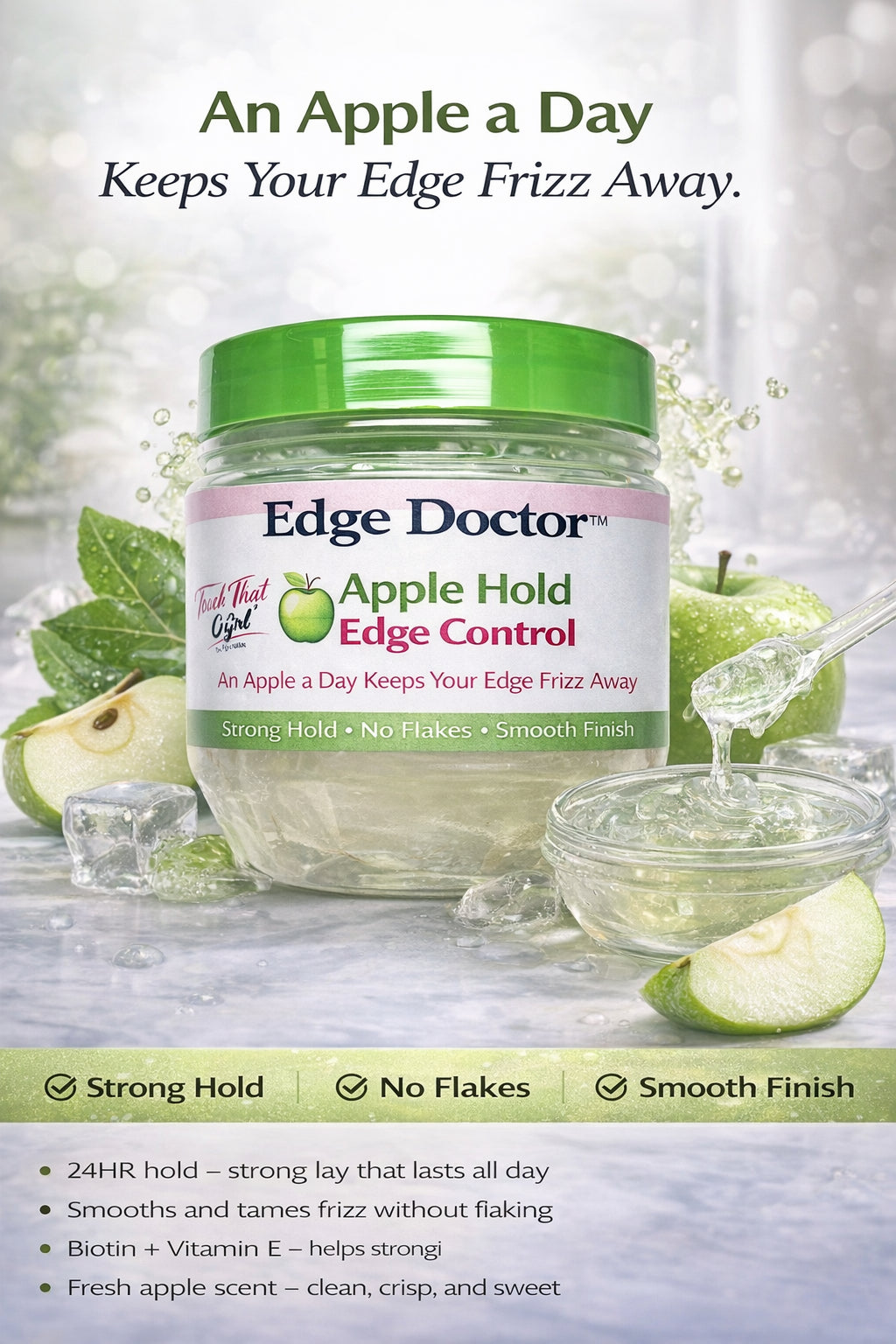 Touch That Up Girl 24-hour edge control, 4 oz jar