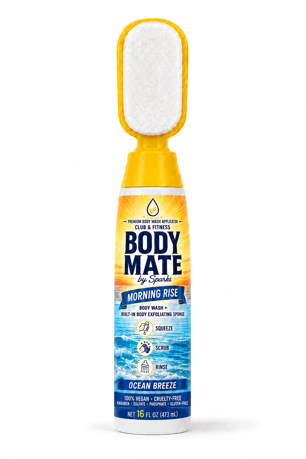 Touch That Up Girl Body Mate exfoliating body wash and shower sponge