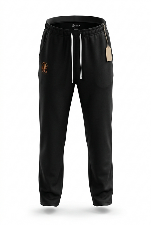 KimiCoco Designs women's straight leg sweatpants in black
