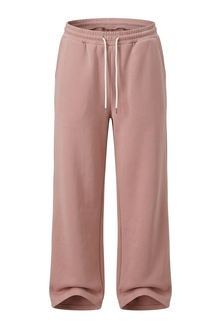 KimiCoco Designs women's wide leg sweatpants in pink