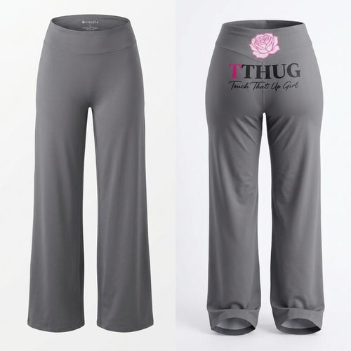 KimiCoco Designs TTHUG grey full-length lycra pants
