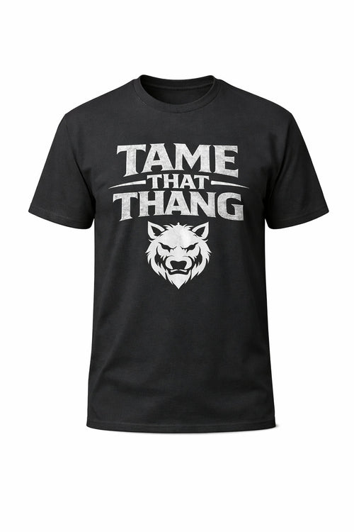 Tame That Thang Graphic Tee in black by KimiCoco Designs
