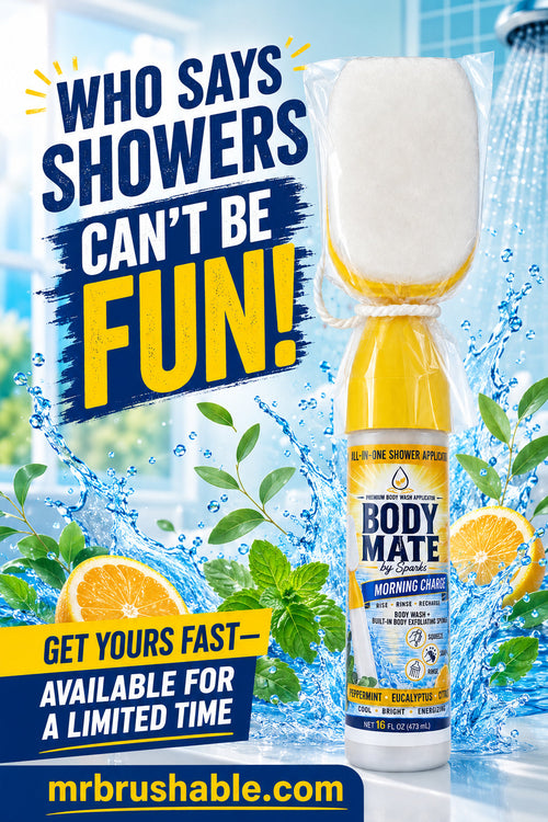 Touch That Up Girl Body Mate exfoliating body wash and shower sponge